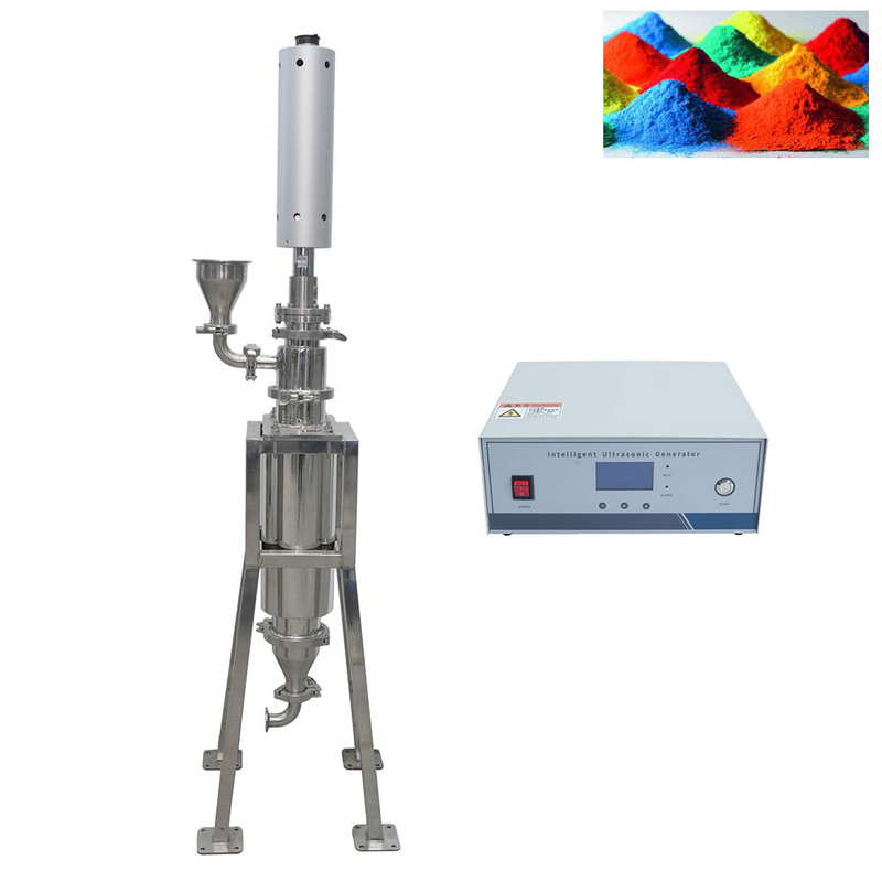 Ultrasonic homogenizer for the industrial production of pigment and polymer dispersions